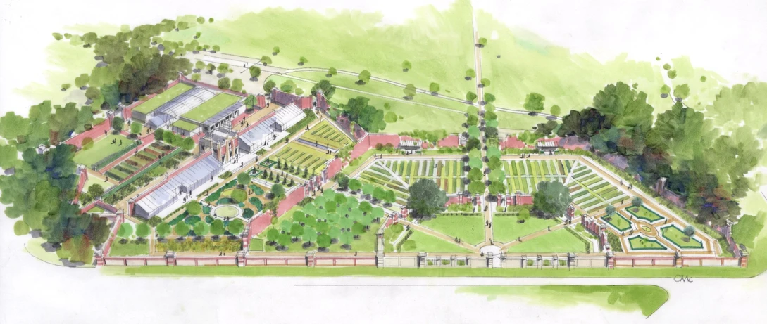 Artists impression of Walled Garden Project - Aerial view